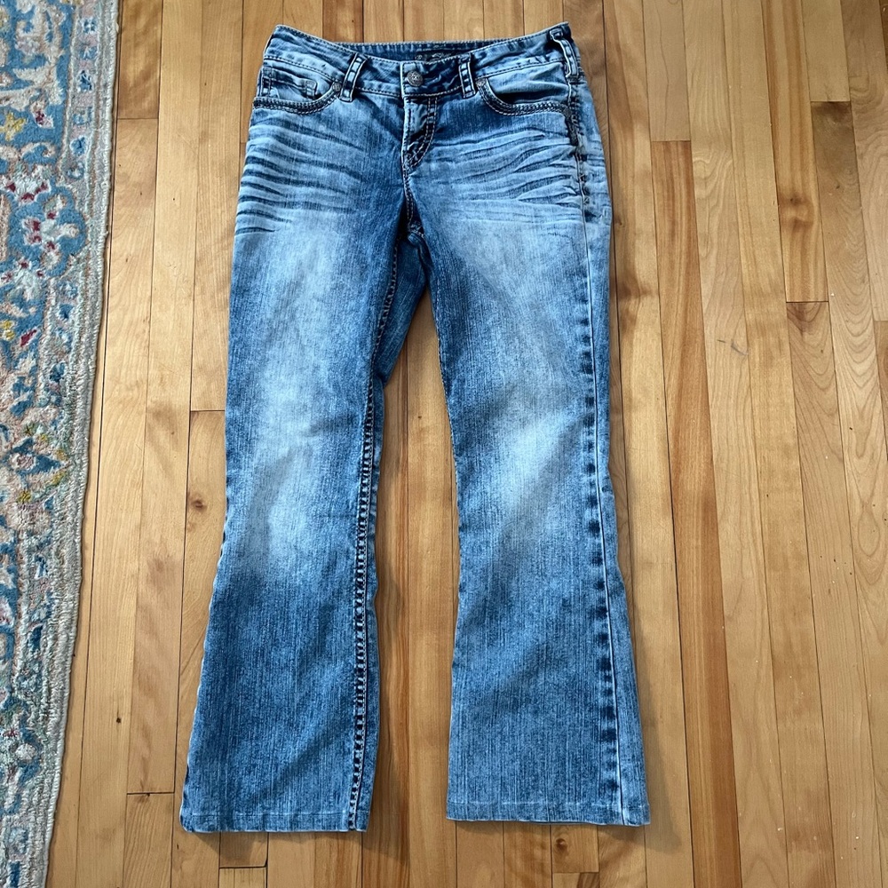 Woman’s flared low rise Y2k jeans - Silver jeans